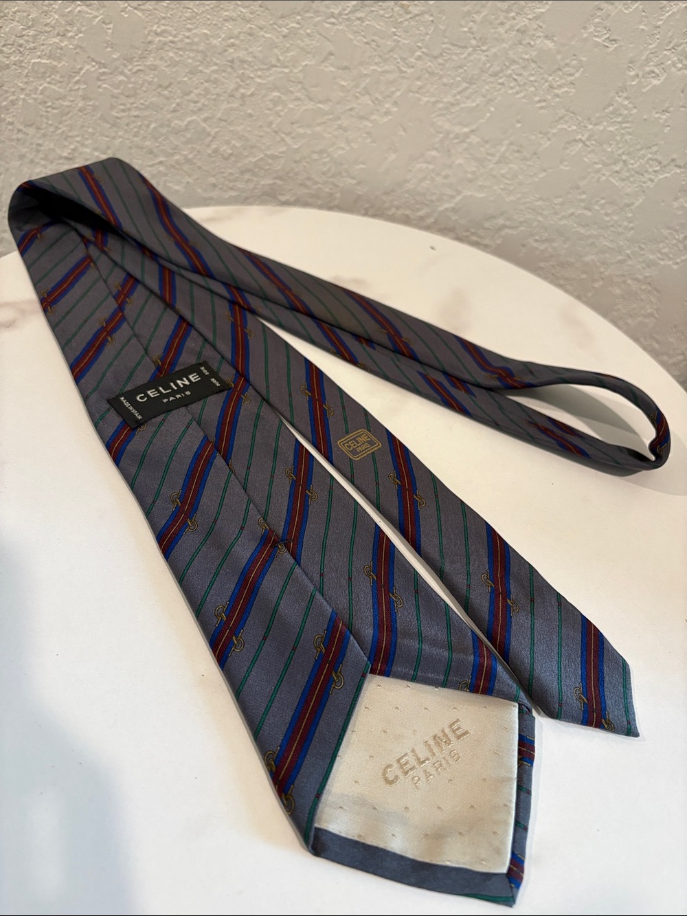 Celine, Loewe, Chanel, Dunhil Men's Silk Tie - Multi-Color Set 5pcs - Picture 6 of 14